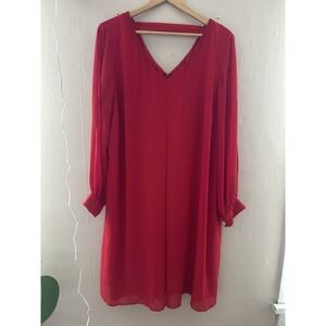 AGB Womens Dress Size 20W Red Cocktail Party Date Night Office Plus